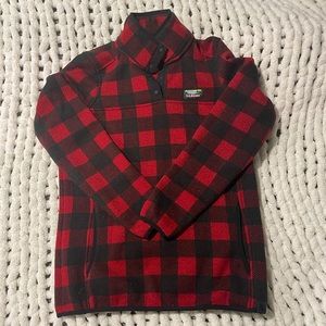 Women’s L.L.Bean plaid sweater fleece pullover